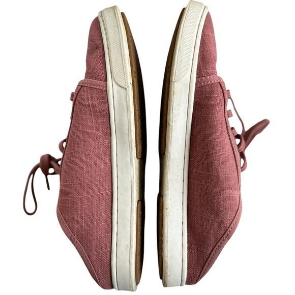 Olukai Pehuea Li Pink Canvas Drop Backless Heel Mule Sneaker - Picture 4 of 9
